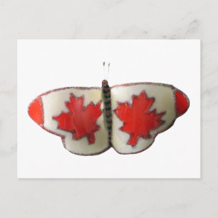 "Maple Leaf Monarch" Kanadische Flagge Schmetterli Postkarte
