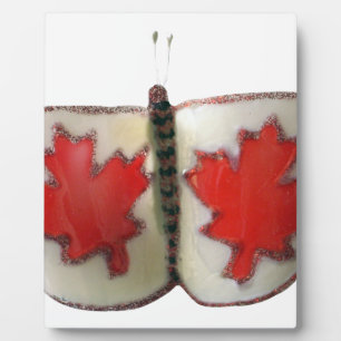 "Maple Leaf Monarch" Kanadischer Flaggen Schmetter Fotoplatte