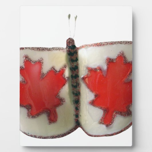 "Maple Leaf Monarch" Kanadischer Flaggen Schmetter Fotoplatte (Vorderseite)