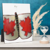 "Maple Leaf Monarch" Kanadischer Flaggen Schmetter Fotoplatte (Seite)