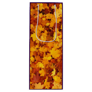 Maple Leaf Pattern-25877 Geschenktüte Für Weinflaschen