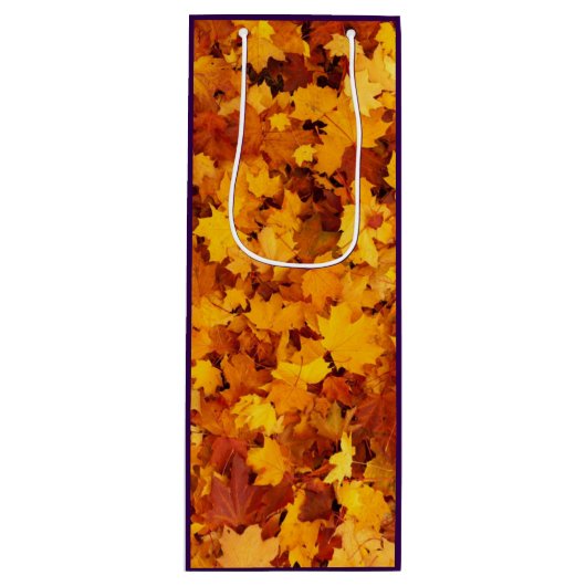 Maple Leaf Pattern-25877 Geschenktüte Für Weinflaschen (Vorderseite)
