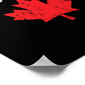 Maple Leaf reckt Kanada Lustiger kanadischer Hocke Poster (Ecke)