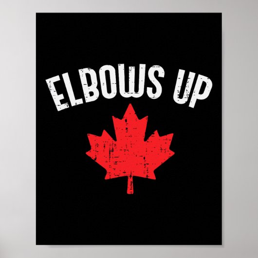 Maple Leaf reckt Kanada Lustiger kanadischer Hocke Poster (Vorne)