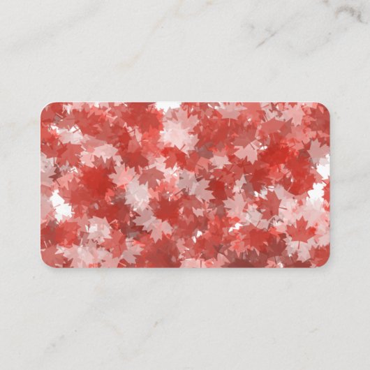 Maple Leaf Red Canada Visitenkarte (Rückseite)