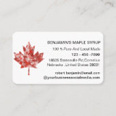 Maple Leaf Rot Kanada Visitenkarte (Vorderseite)