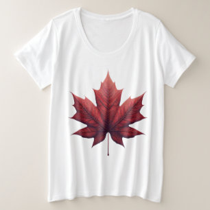 Maple Leaf T-Shirt, Apparel, Fall Clothing Große Größe T-Shirt