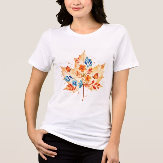 Maple leaf Tri-Blend shirt (Vorderseite)