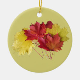 Maple Leaves Keramik Ornament