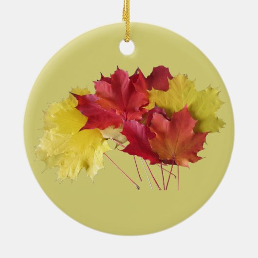 Maple Leaves Keramik Ornament (Hinten)
