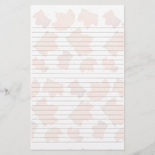 Maple Leaves Lined Writing Paper  Briefpapier (Vorderseite)