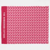 Maple Leaves on a Pink Background Fleecedecke (Vorderseite (Horizontal))