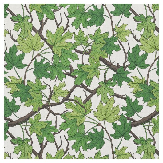 Maple leaves on white stoff (Nahaufnahme)