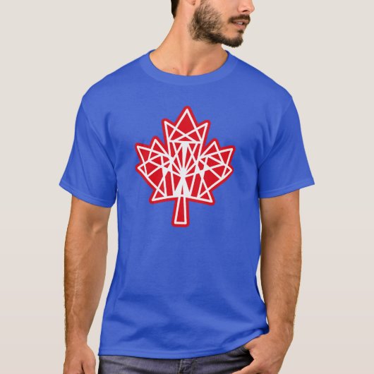 MAPLE MADE WITH TRIANGLES CANADA FLAG BY MASANSER T-Shirt (Vorderseite)