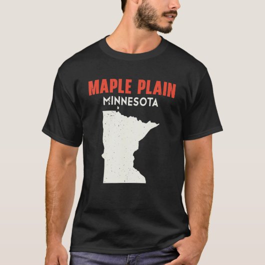 Maple Schlicht Minnesota USA Staat America Travel T-Shirt (Vorderseite)