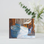 Maple Sugar Bush Postkarte (Stehend Vorderseite)