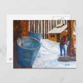 Maple Sugar Bush Postkarte (Vorne/Hinten)
