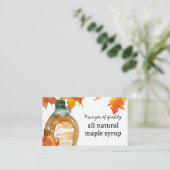 Maple Syrup For Sale Quality All Natural Visitenkarte (Stehend Vorderseite)