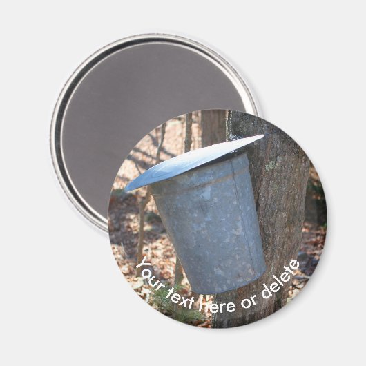 Maple Syrup Sap Bucket Nature Personalized Magnet (Vorderseite/Rückseite)