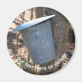 Maple Syrup Sap Bucket Nature Personalized Magnet (Vorne)