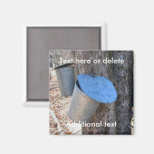 Maple Syrup Sap Buckets Nature Personalized Magnet (Vorderseite/Rückseite)