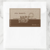 MAPLE SYRUP SPRING SAISON KRAFT UND BROWN ETIKETT RECHTECKIGER AUFKLEBER (Tasche)