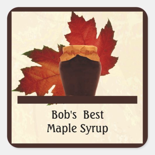"Maple Syrup Square" Aufkleber (Vorderseite)