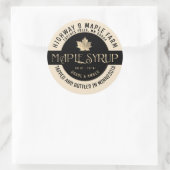 MAPLE SYRUP STAAT NAME EBEL IVORY & SCHWARZ RUNDER AUFKLEBER (Tasche)