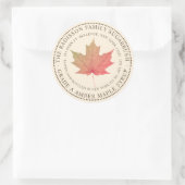 MAPLE SYRUP STAAT NAME ELABEL IVORY RUNDER AUFKLEBER (Tasche)