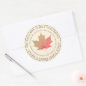 MAPLE SYRUP STAAT NAME ELABEL IVORY RUNDER AUFKLEBER (Umschlag)