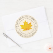 MAPLE SYRUP STAAT NAME ELABEL IVORY RUNDER AUFKLEBER (Umschlag)