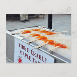 Maple Taffy Tire D'Erable Quebec Kanada Postkarte