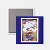 Maple Trees Tekona Hiroshige Vintag Japanisch Magnet (Vorderseite/Rückseite)