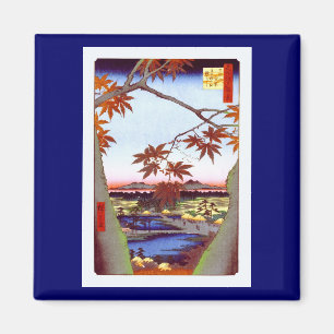 Maple Trees Tekona Hiroshige Vintag Japanisch Magnet