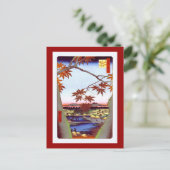 Maple Trees Tekona Hiroshige Vintag Japanisch Postkarte (Stehend Vorderseite)