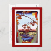Maple Trees Tekona Hiroshige Vintag Japanisch Postkarte (Vorne/Hinten)