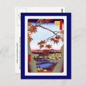 Maple Trees Tekona Hiroshige Vintag Japanisch Postkarte (Vorne/Hinten)