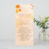 Maple Wedding Programm (Stehend Vorderseite)