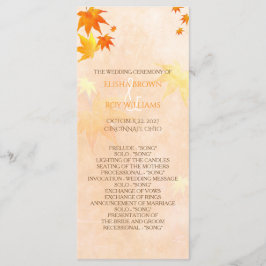 Maple Wedding Programm