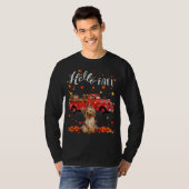 Maple Yorkshire Terrier Dog Leaf Herbstrot T T-Shirt (Vorne ganz)