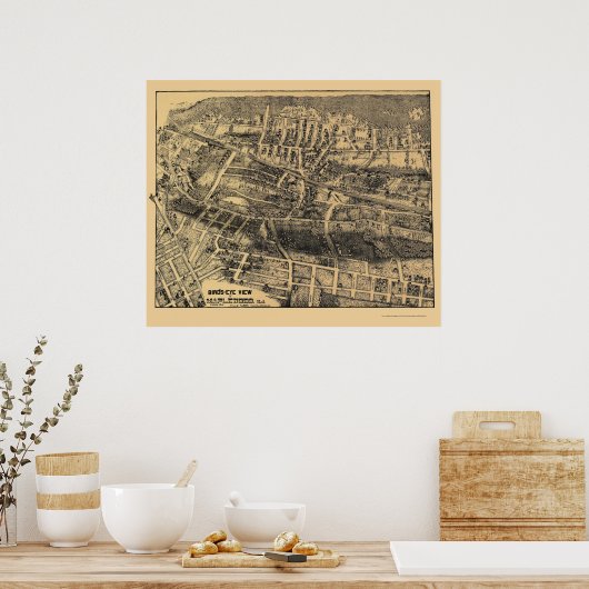 Maplewood, NJ Panoramic Map - 1910 Poster (Küche)