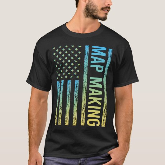Mapmaker Map Kartografy Kartograf T-Shirt (Vorderseite)