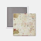 Mappa Mundi, 1502 Magnet (Vorderseite/Rückseite)