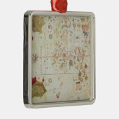 Mappa Mundi, 1502 Silbernes Ornament (Rechts)