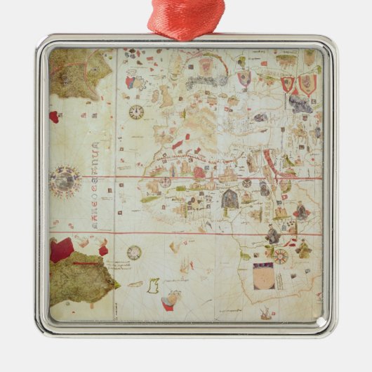 Mappa Mundi, 1502 Silbernes Ornament (Vorne)