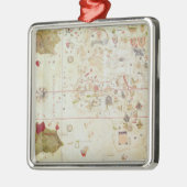 Mappa Mundi, 1502 Silbernes Ornament (Links)