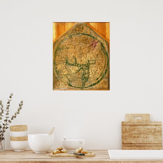 Mappa Mundi, c.1290 Poster (Küche)