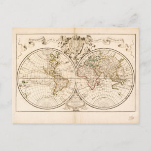 Mappemonde a l'use du roy (Weltkarte von 1720) Postkarte