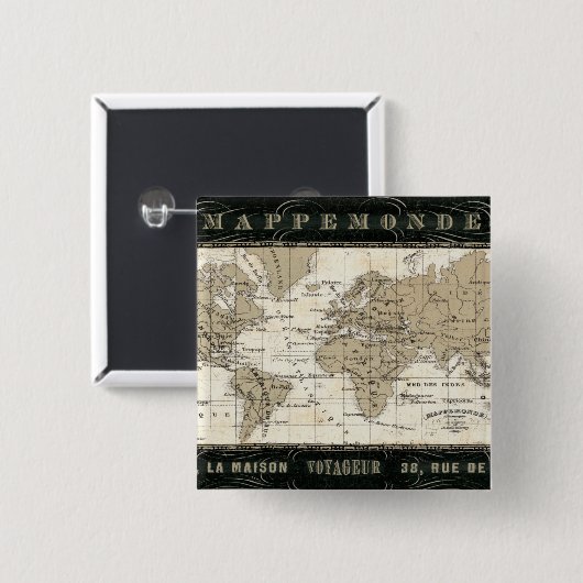 Mappemonde Button (Vorne & Hinten)