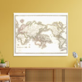 Mappemonde - Globe-Karte Leinwanddruck (Insitu (Wohnzimmer))